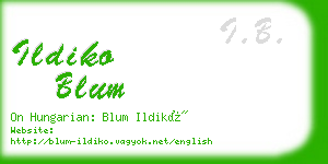 ildiko blum business card